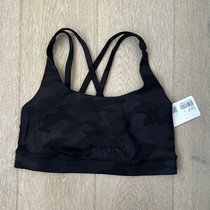 energy bra heritage 365 deep coal multi size 4 lululemon nwt